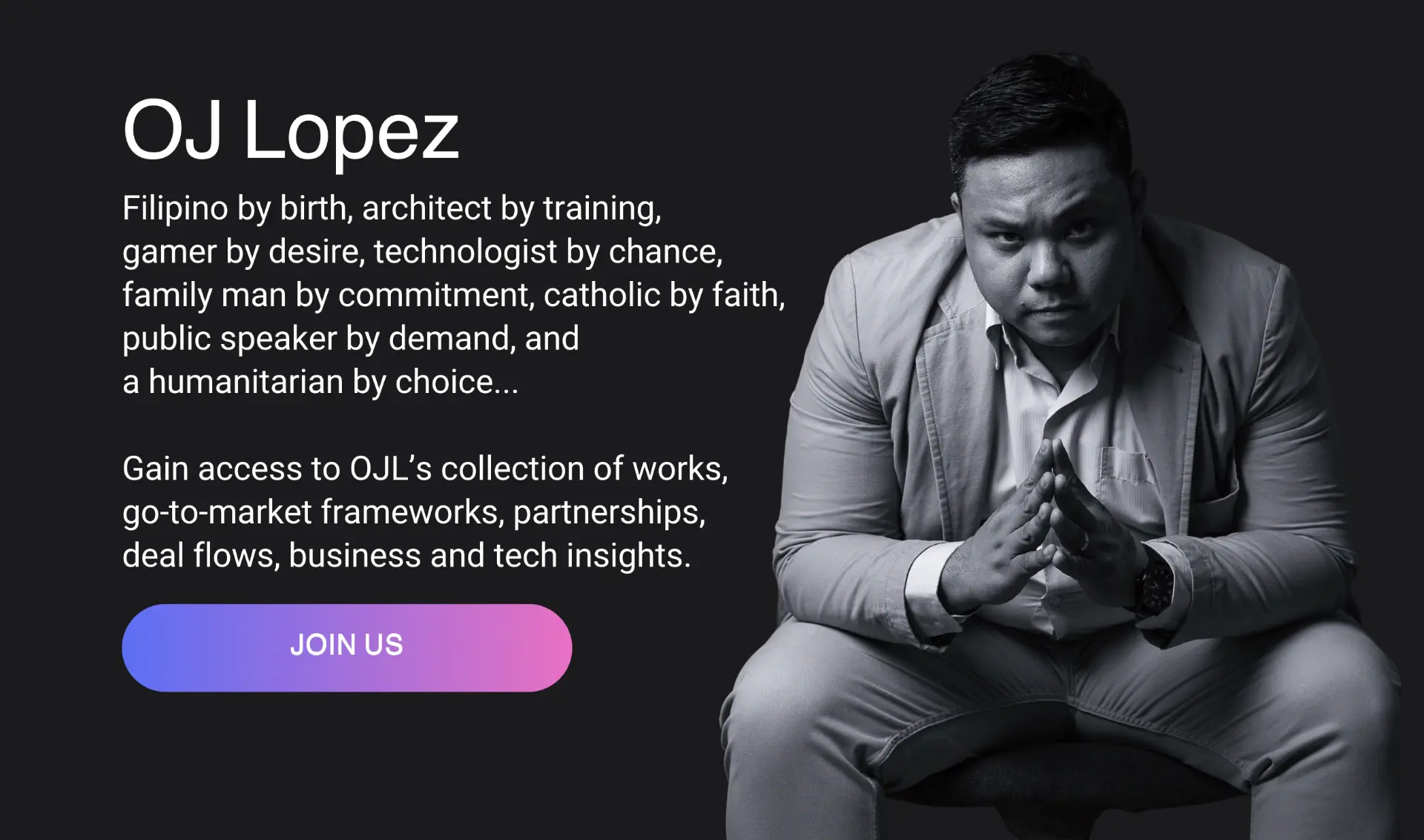 OJ Lopez — Filipino by birth, architect by training, technologist by chance